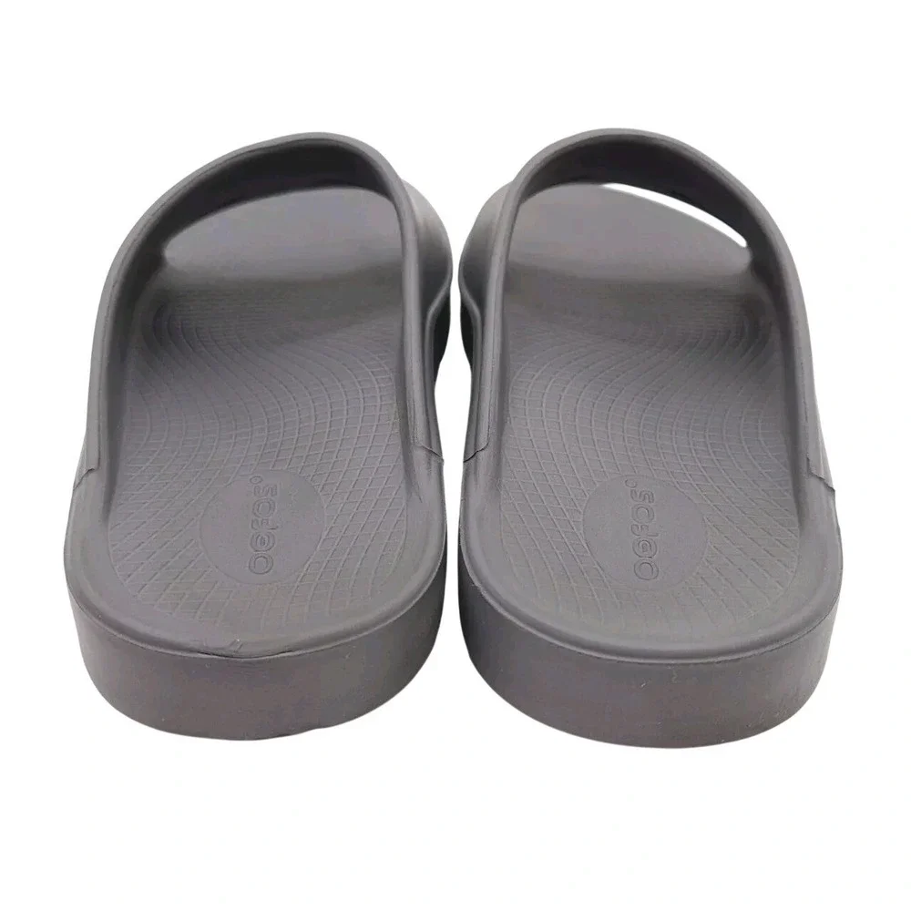 OOFOS Men's 10 Gray OOahh Recovery Slide Sandal‎ Sport Comfort Orthopedic Foam
